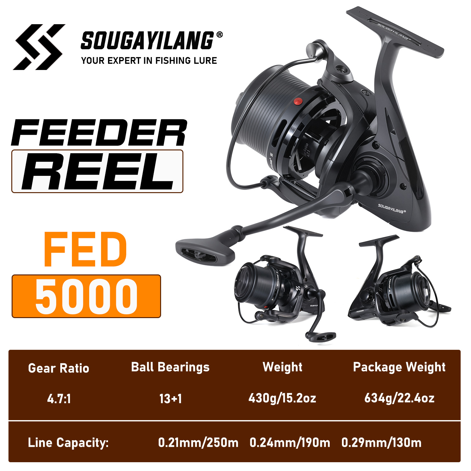 Sougayilang Professional Feede - Trolling Reel recension och pris