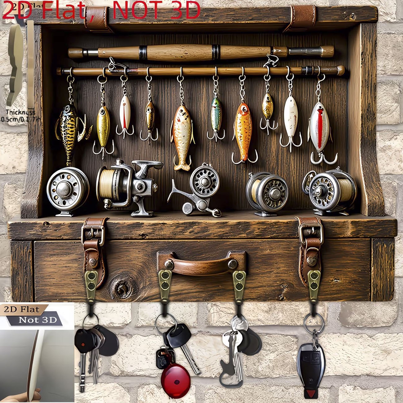 Vintage Fishing Lure Key Hange - Fly Reel recension och pris